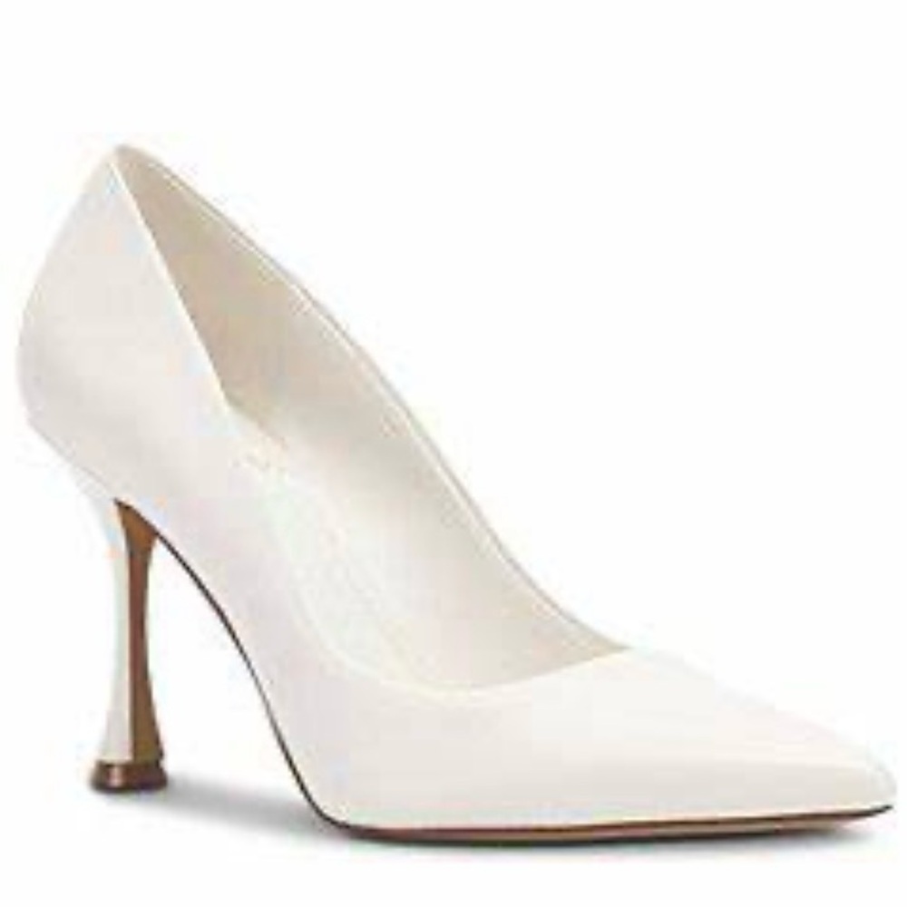 Sexy White High Heel Pumps, Vince Camuto Cadie Pumps in White Swan.